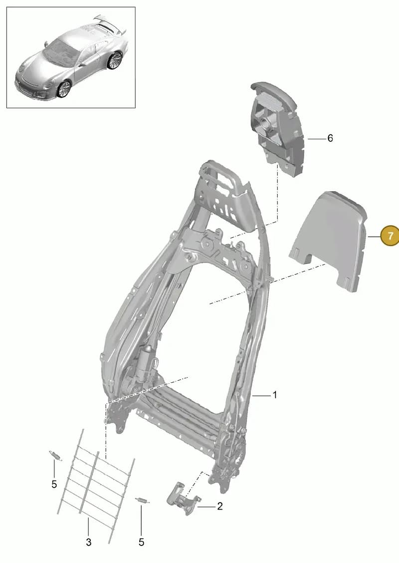 99152189701 — Porsche 911 (2013-2020) diagram p41817026, position 7