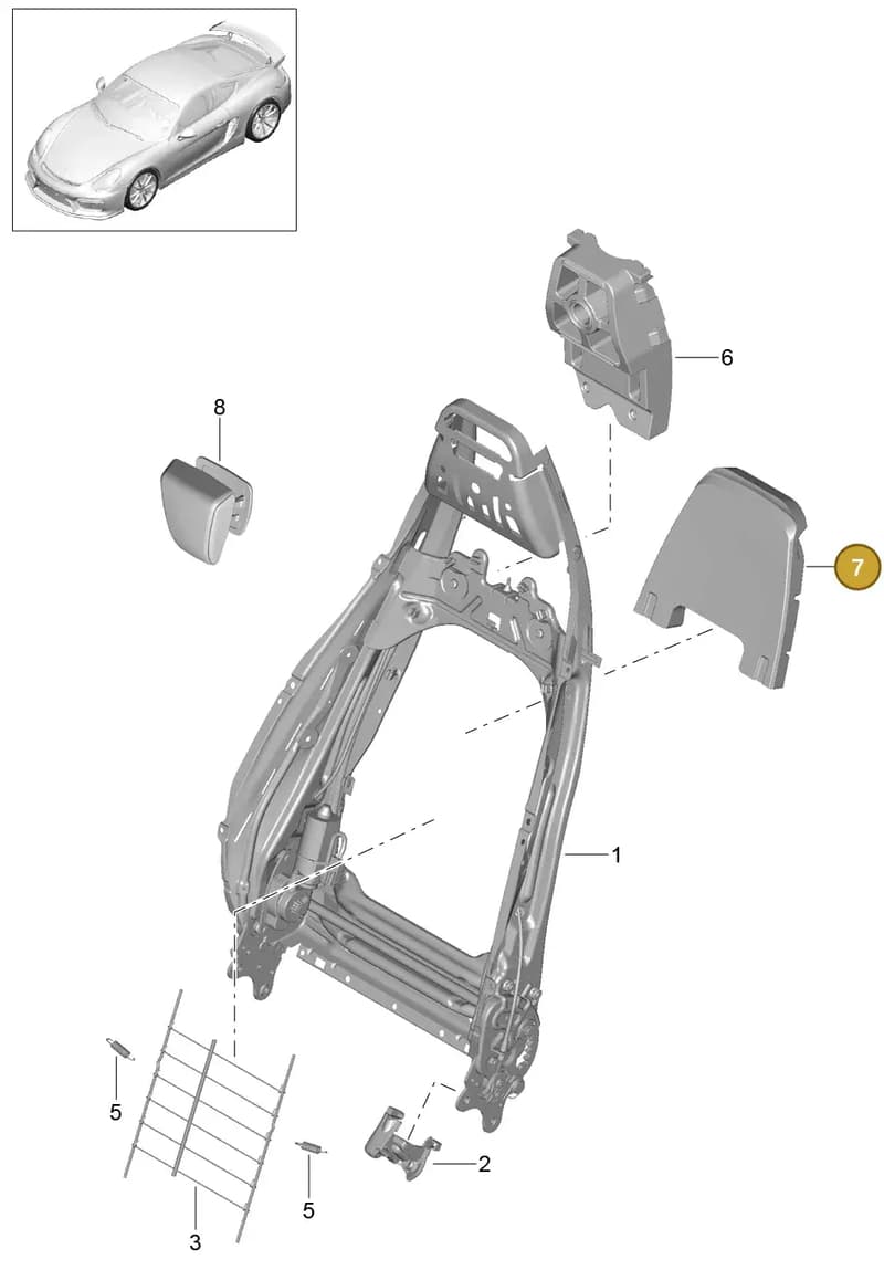 99152189701 — Porsche Cayman GT4 (2015-2016) diagram p45817021, position 7