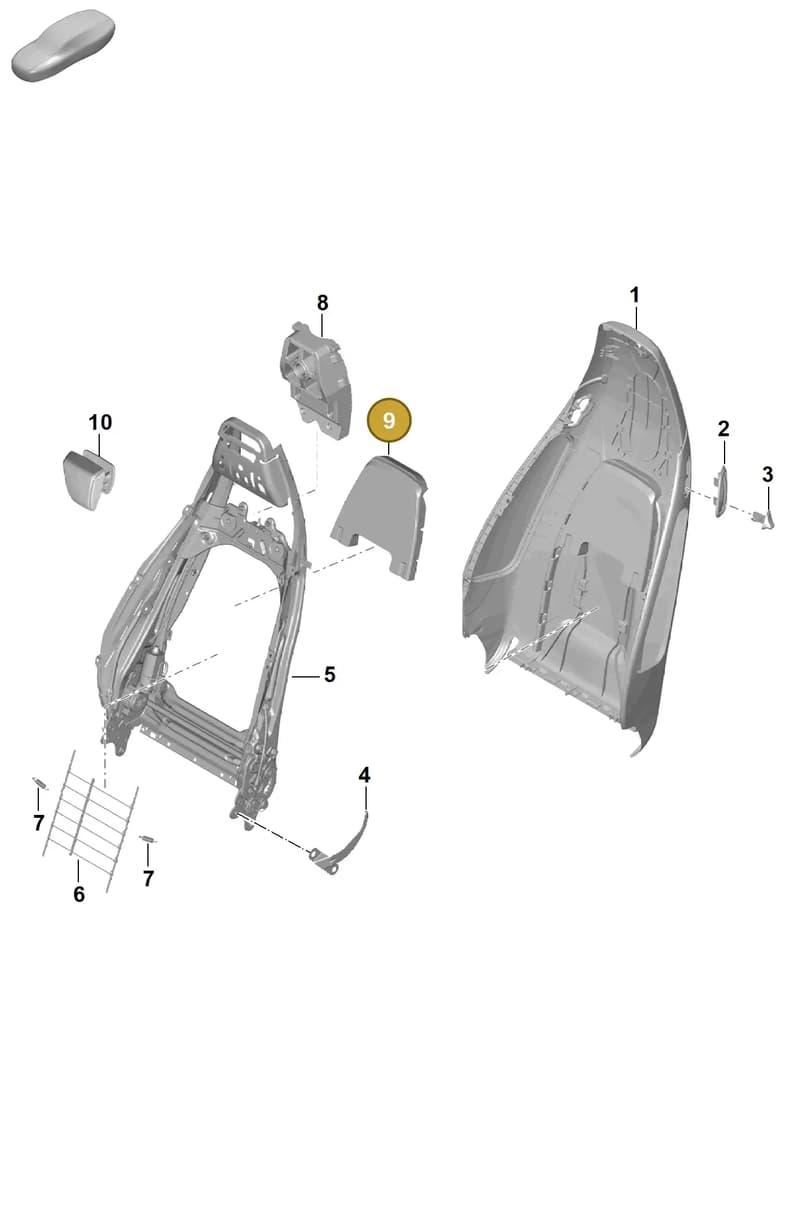 99152189701 — Porsche Boxster Spyder (2019-2020) diagram p55817000, position 9