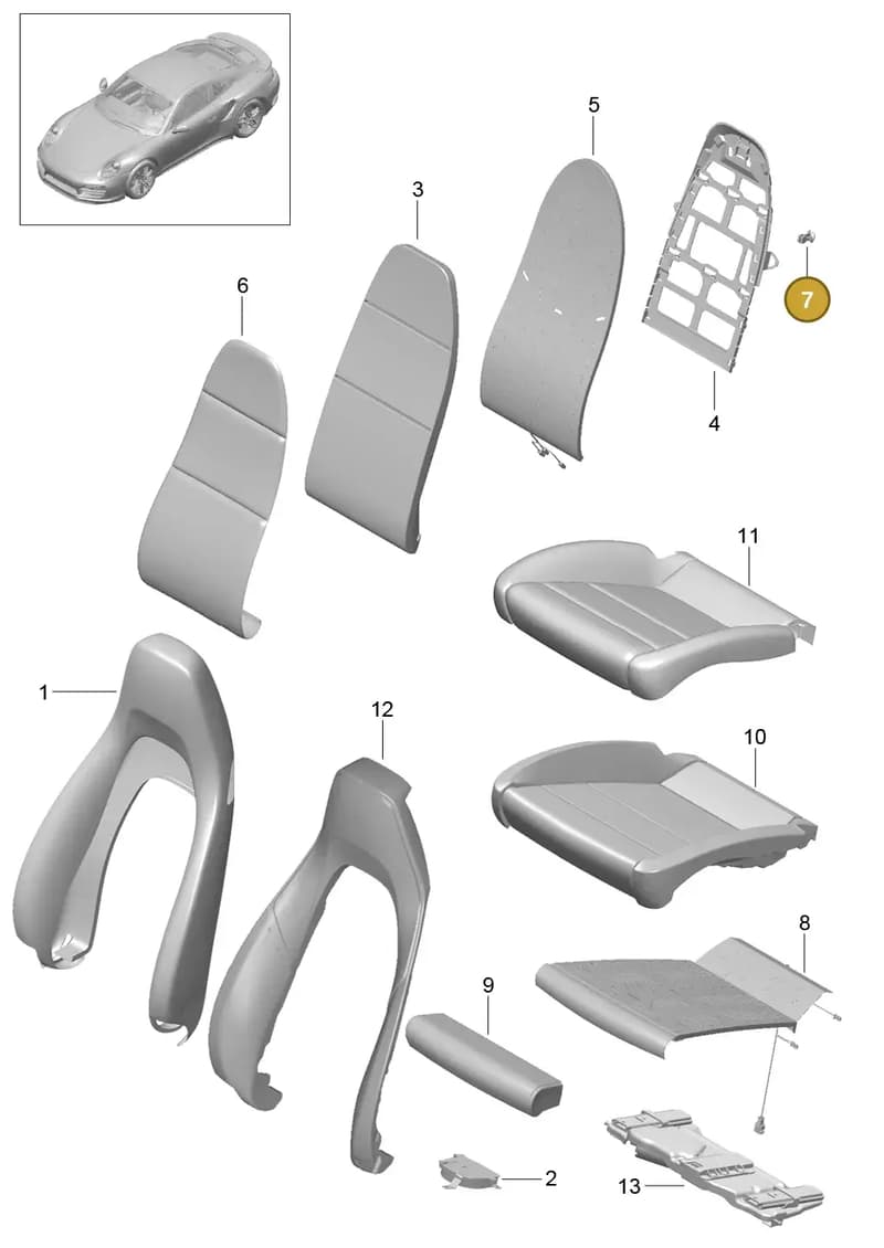 99152189900 — Porsche GT2 RS Clubsport (2013-2020) diagram p42817017, position 7