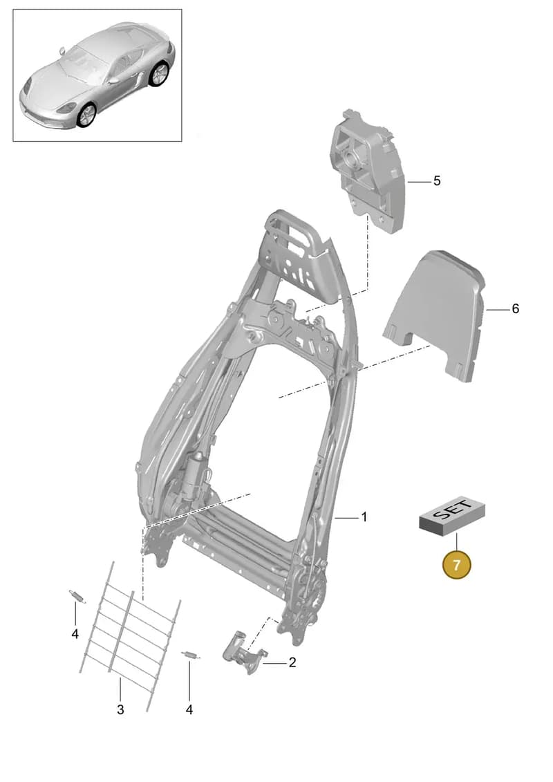 99152190200 — Porsche Cayman (2016-2019) diagram p50817021, position 7