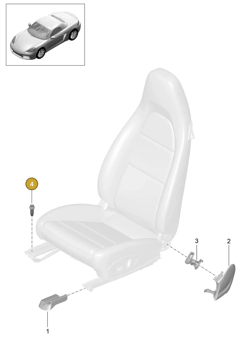 99152190200 — Porsche Boxster (2016-2019) diagram p48817000, position 4
