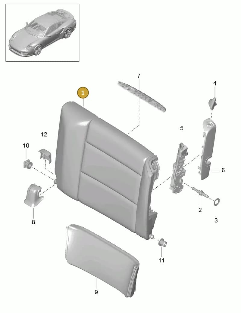 99152201160HZO — Porsche 911 (2013-2020) diagram p42817040, position 1
