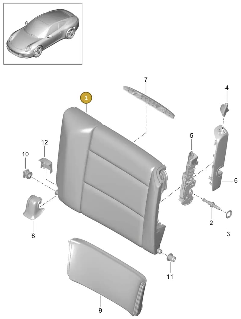 991522012509EF — Porsche 991 Carrera 4 (2011-2016) diagram p38817040, position 1