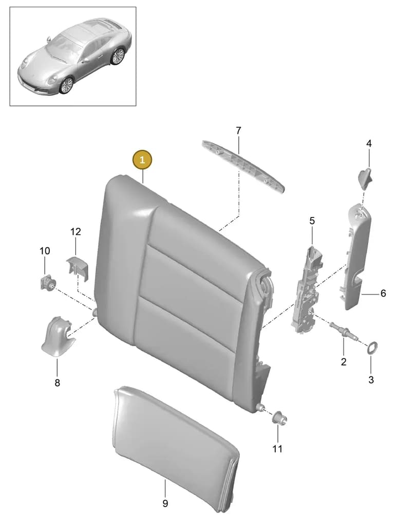 991522012519EF — Porsche 991 II Carrera 4 (2016-2019) diagram p47817040, position 1