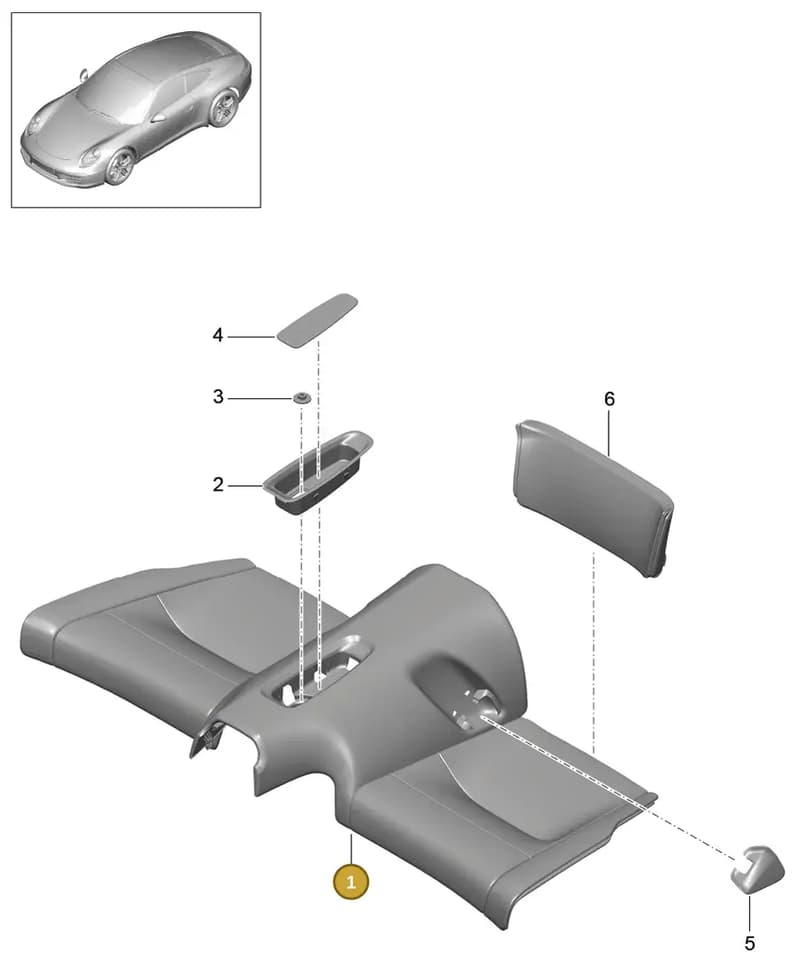 99152205117GDA — Porsche 991 Carrera 4 (2011-2016) diagram p38817050, position 1