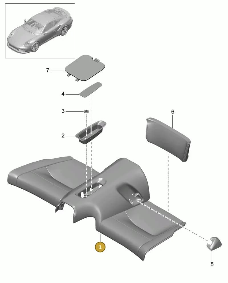 99152205127HZO — Porsche 911 (2013-2020) diagram p42817050, position 1