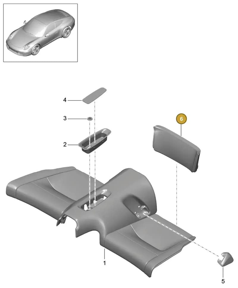 99152223608OH7 — Porsche 991 Carrera 4 (2011-2016) diagram p38817050, position 6