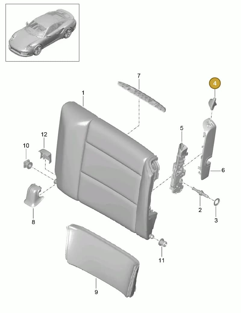 991522322011E0 — Porsche 911 (2013-2020) diagram p42817040, position 4