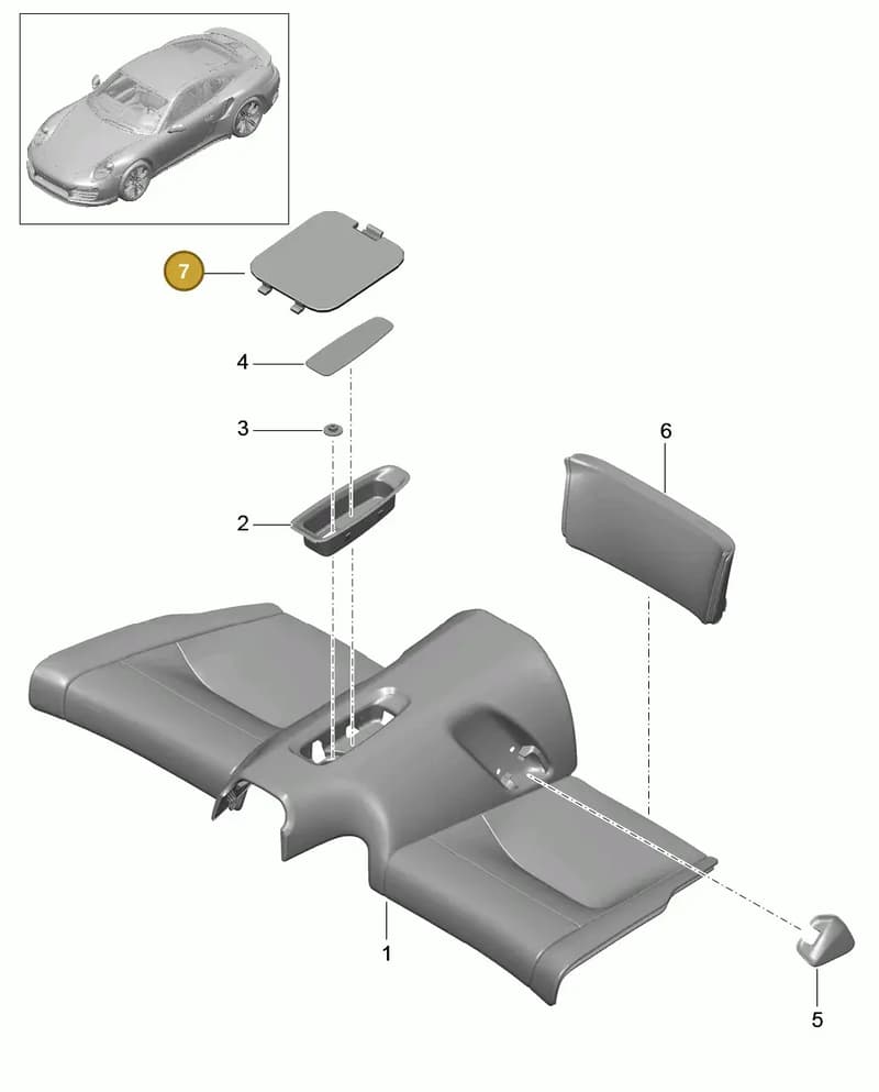 991522357006L0 — Porsche 911 (2013-2020) diagram p42817050, position 7