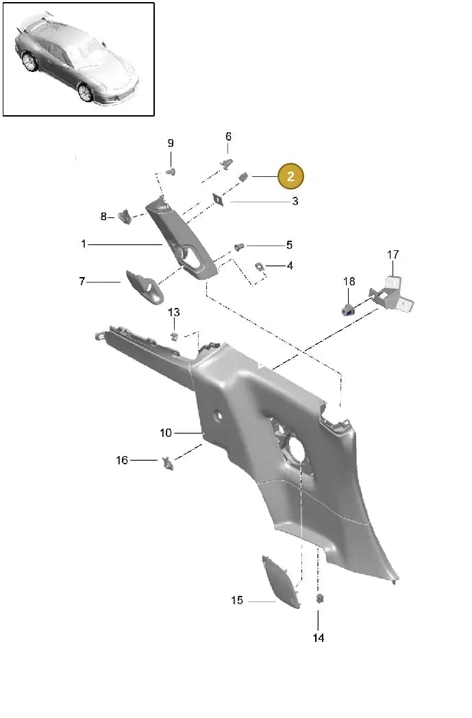 991522357011E0 — Porsche 911 (2013-2020) diagram p41807020, position 2