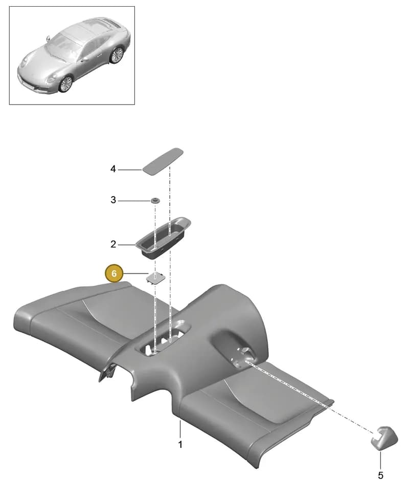 991522357011E0 — Porsche 911 (2016-2019) diagram p47817050, position 6
