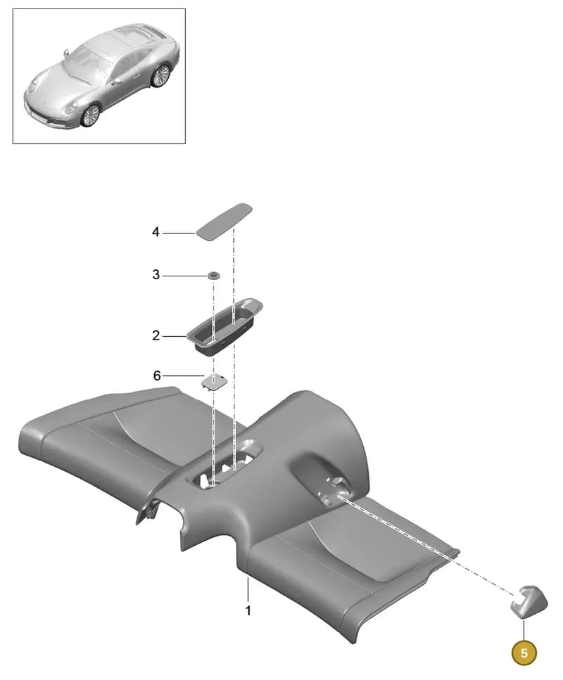 991522419001E0 — Porsche 911 (2016-2019) diagram p47817050, position 5