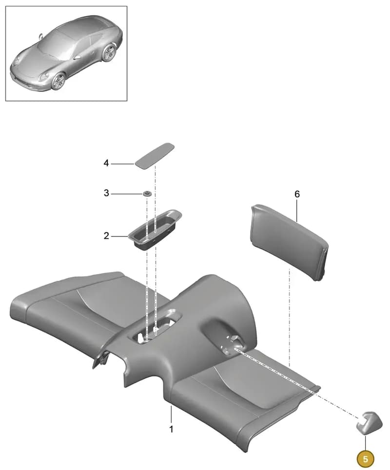 991522420001E0 — Porsche 991 Carrera 4 (2011-2016) diagram p38817050, position 5