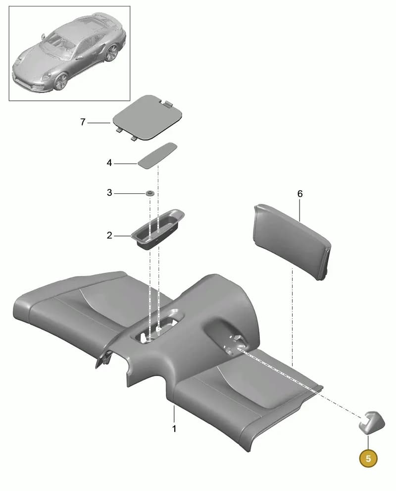 991522420001E0 — Porsche 911 (2013-2020) diagram p42817050, position 5