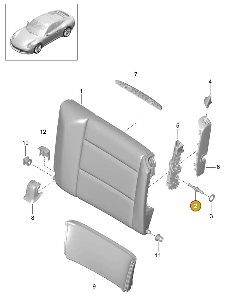 99152249100 — Porsche 911 (2016-2019) diagram p47817040, position 2