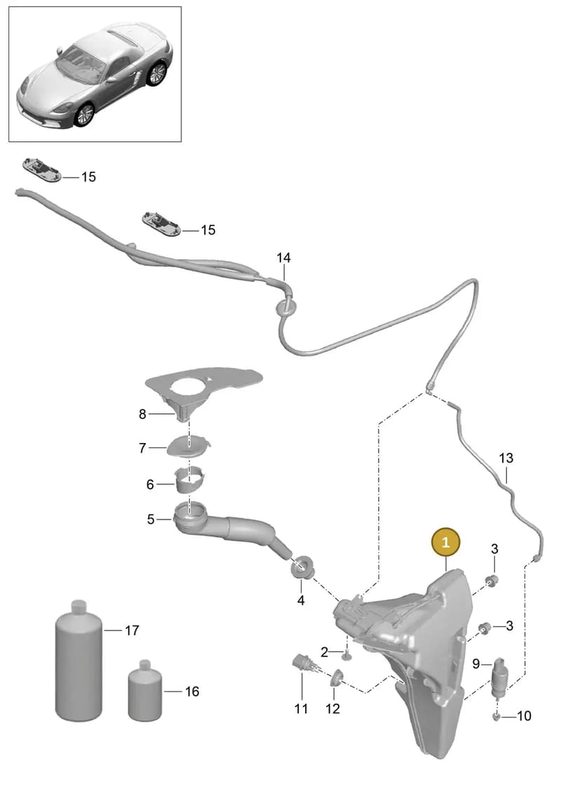 99152870102 — Porsche Boxster (2016-2019) diagram p48904010, position 1