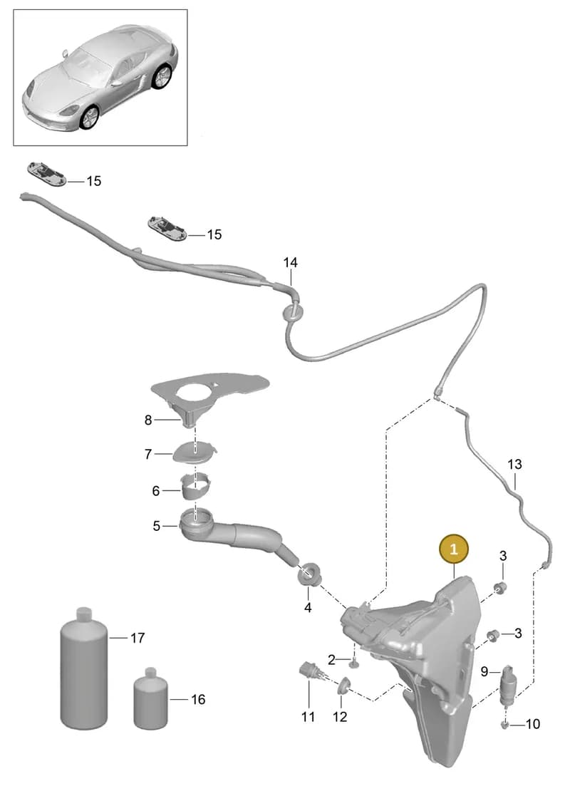 99152870102 — Porsche Cayman (2016-2019) diagram p50904010, position 1