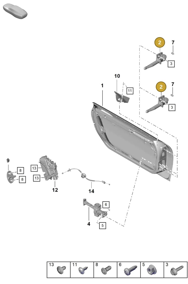 99153132001 — Porsche Boxster Spyder (2019-2020) diagram p55804000, position 2