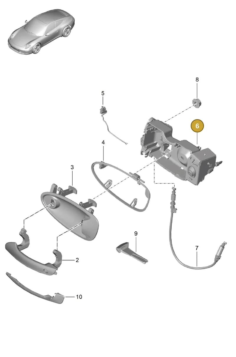99153706305 — Porsche 991 Carrera 4 (2011-2016) diagram p38804020, position 6