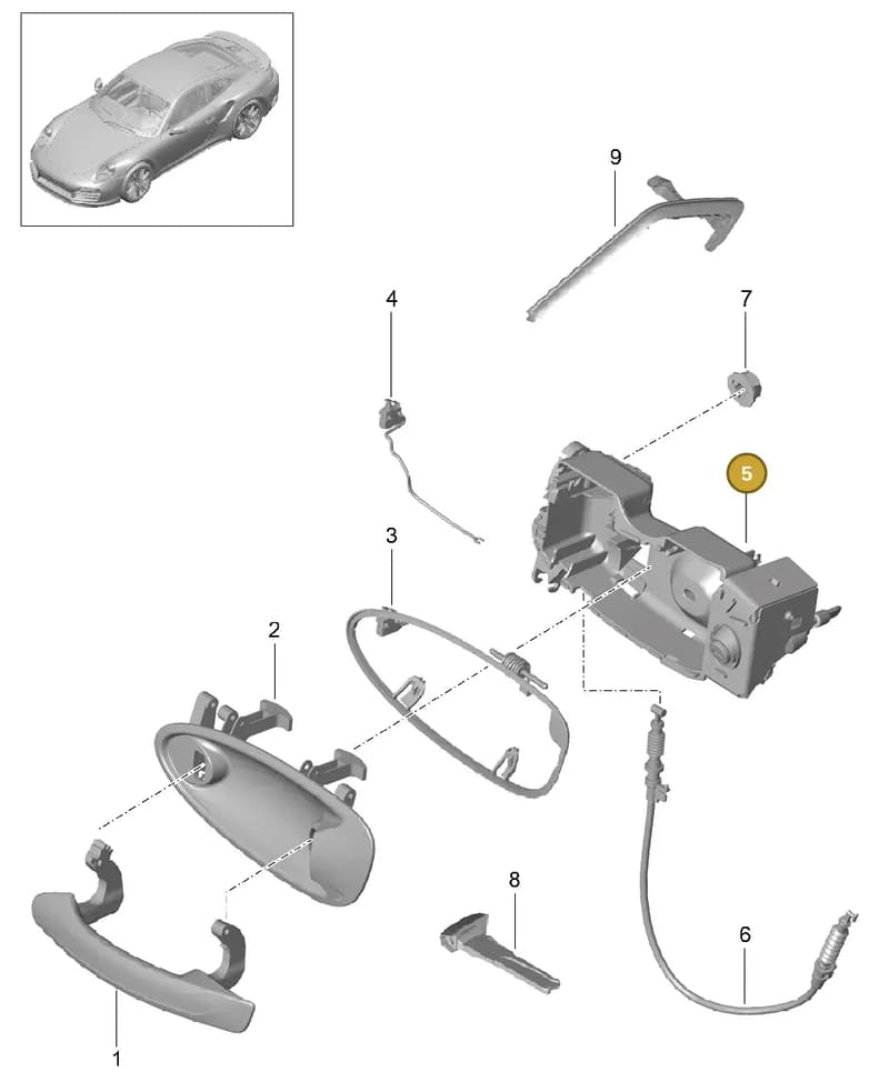 99153706305 — Porsche GT2 RS Clubsport (2013-2020) diagram p42804020, position 5
