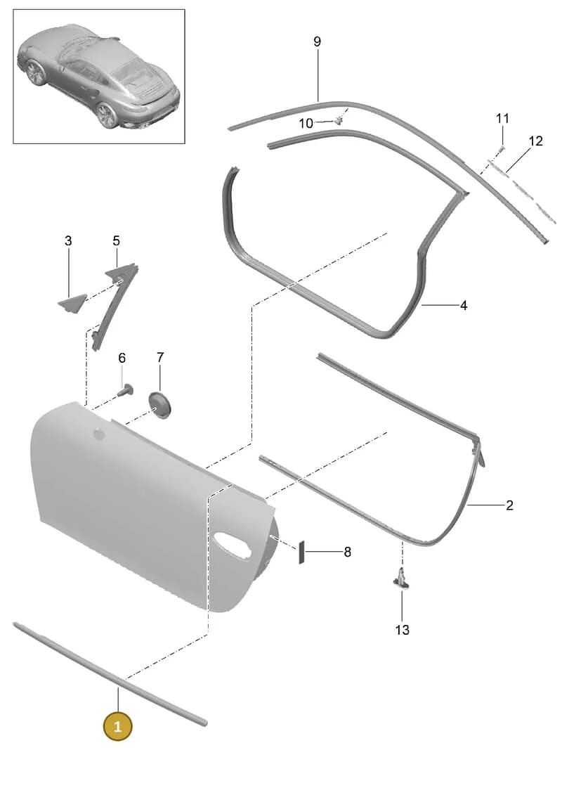 99153708502V09 — Porsche GT2 RS Clubsport (2013-2020) diagram p42804010, position 1