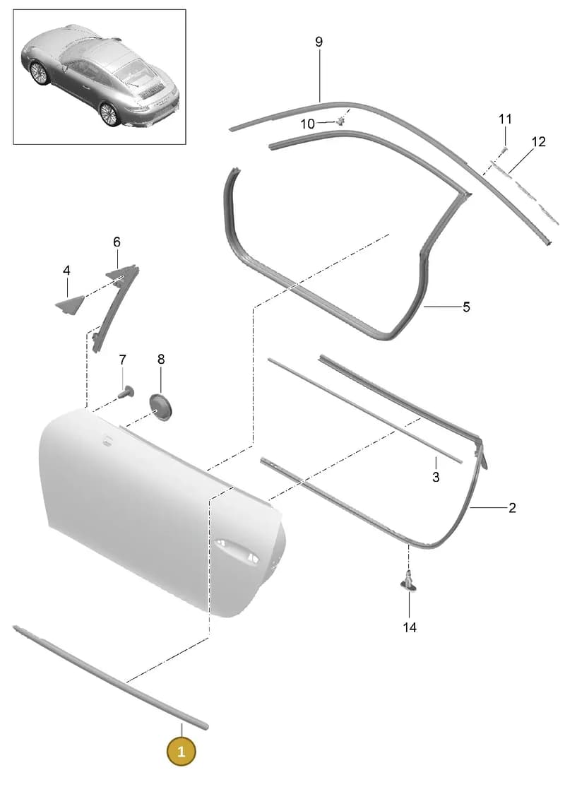 99153708602V09 — Porsche 911 (2016-2019) diagram p47804010, position 1