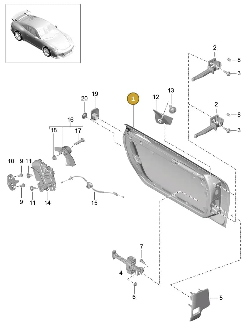 99153708604 — Porsche 911 (2013-2020) diagram p41804000, position 1
