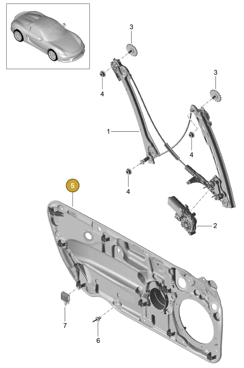 99153722101 — Porsche Boxster Spyder (2015-2016) diagram p46804030, position 5