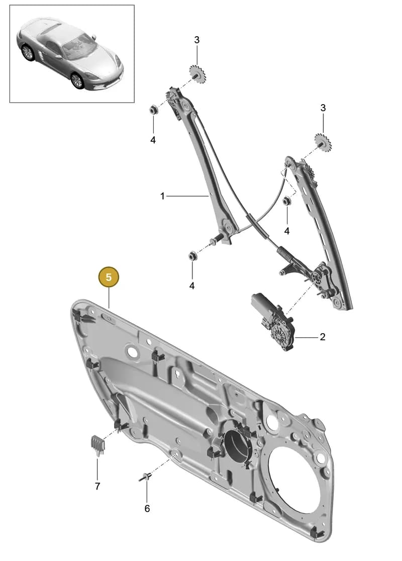 99153722101 — Porsche Boxster (2016-2019) diagram p48804030, position 5