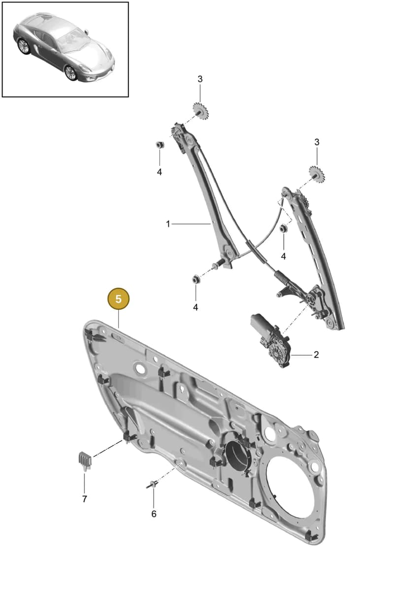 99153722201 — Porsche Cayman (2013-2016) diagram p40804030, position 5
