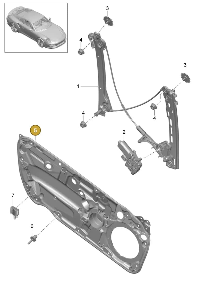 99153722201 — Porsche GT2 RS Clubsport (2013-2020) diagram p42804030, position 5