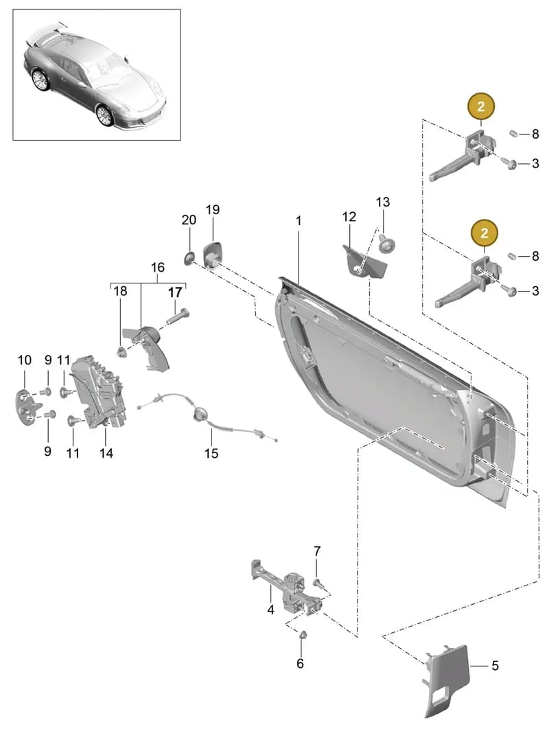 99153737802 — Porsche 911 (2013-2020) diagram p41804000, position 2