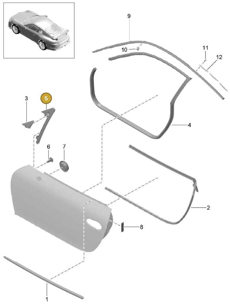 99153743104 — Porsche 911 (2013-2020) diagram p41804010, position 5
