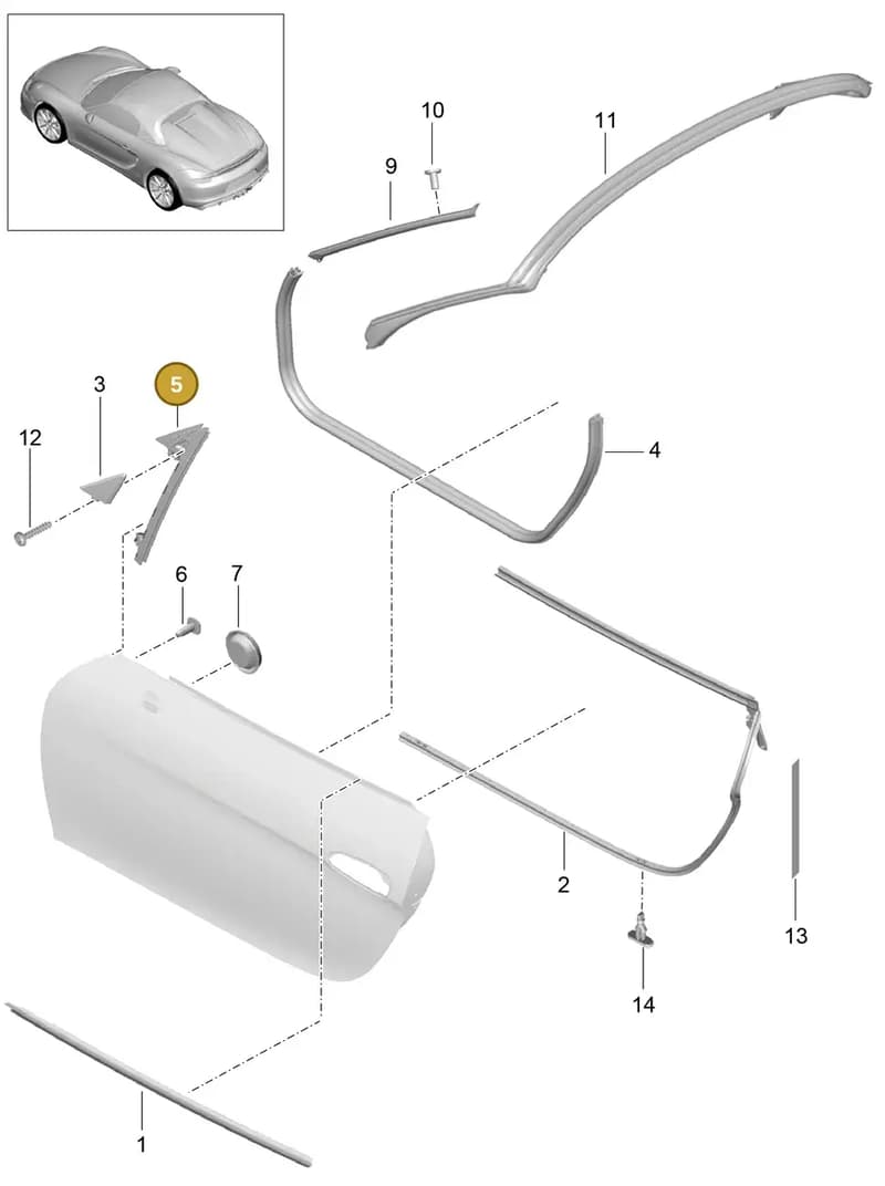 99153743104 — Porsche Boxster Spyder (2015-2016) diagram p46804010, position 5