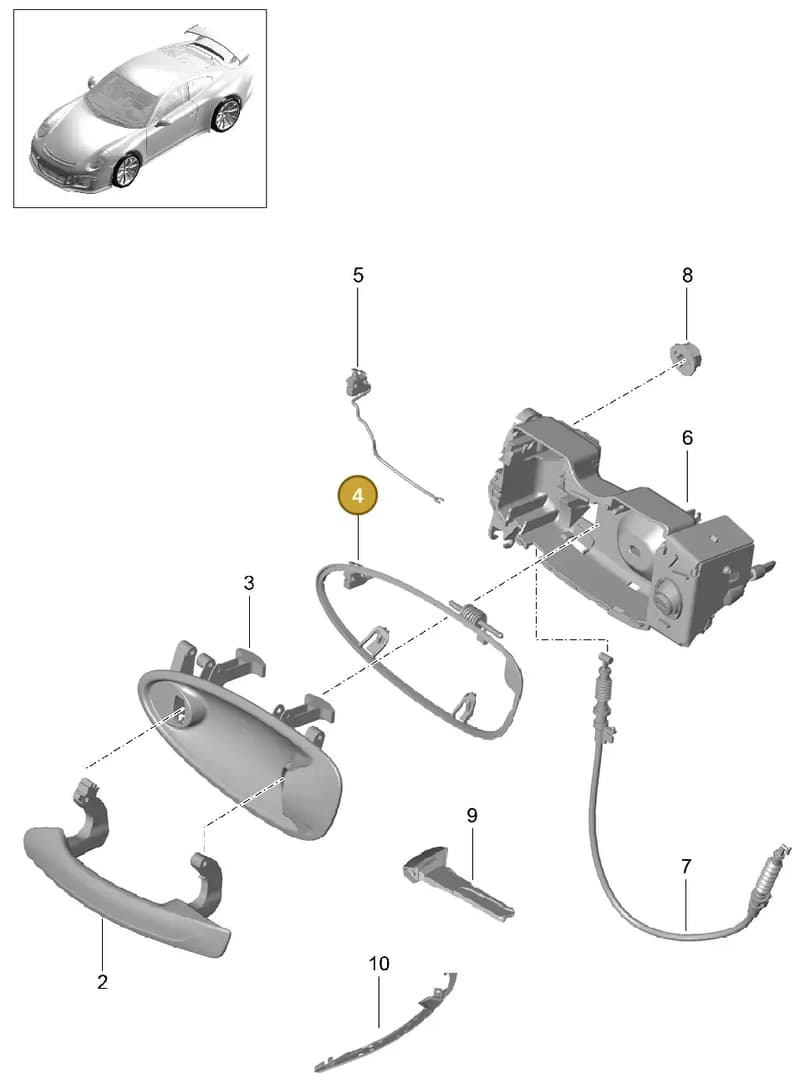 99153744602 — Porsche 911 (2013-2020) diagram p41804020, position 4