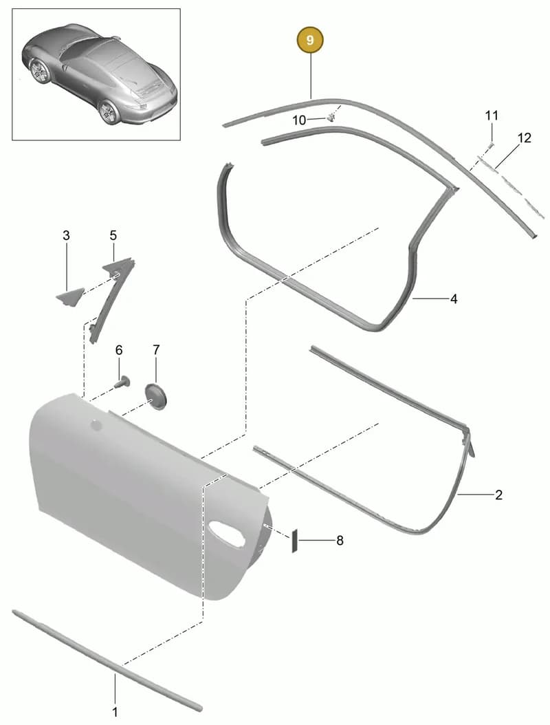 9915374810203C — Porsche 991 Carrera 4 (2011-2016) diagram p38804010, position 9