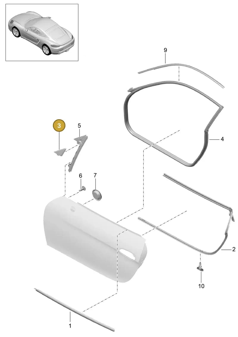 991537551031E0 — Porsche Cayman (2016-) diagram p50804010, position 3