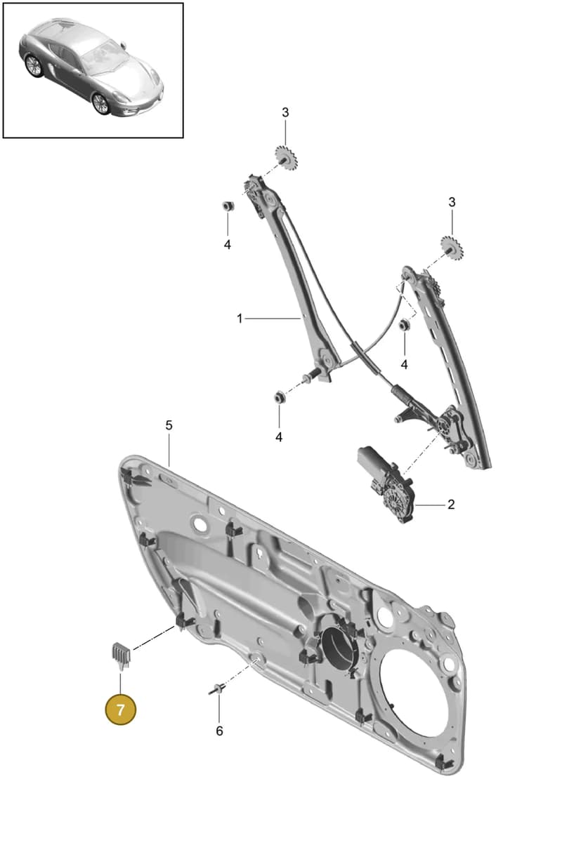 99153755700 — Porsche Cayman (2013-2016) diagram p40804030, position 7