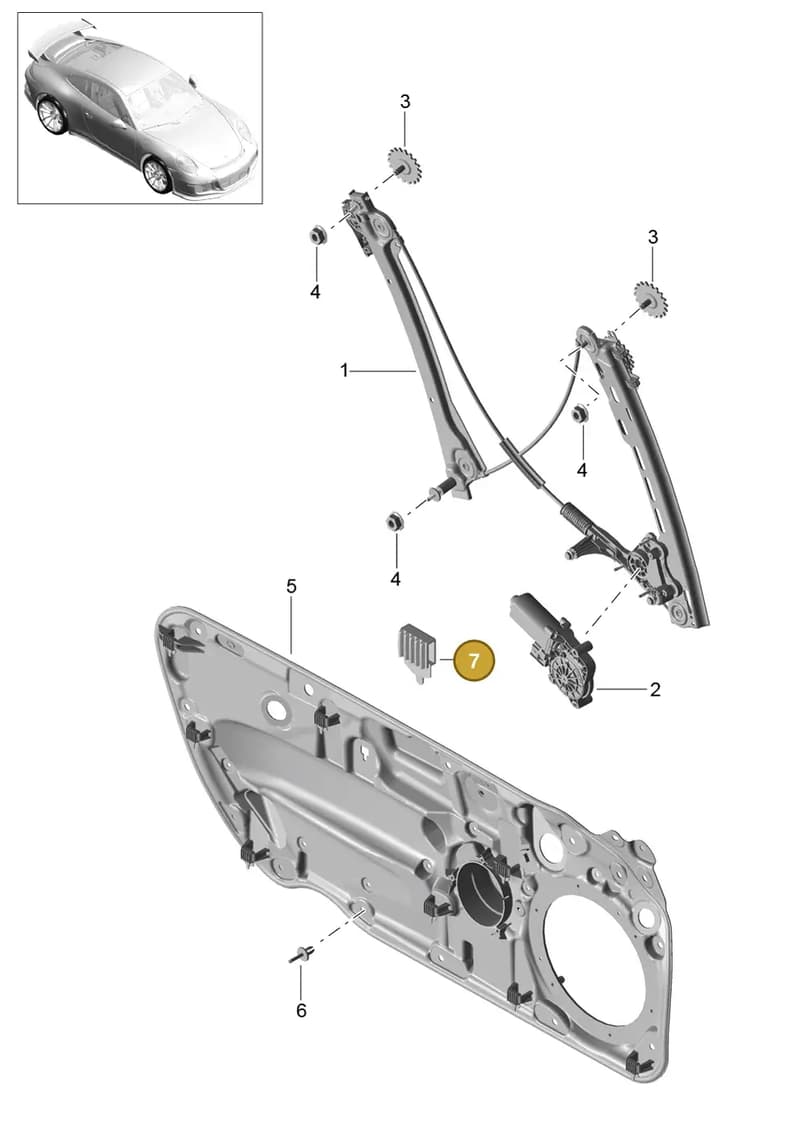 99153755700 — Porsche 911 (2013-2020) diagram p41804030, position 7