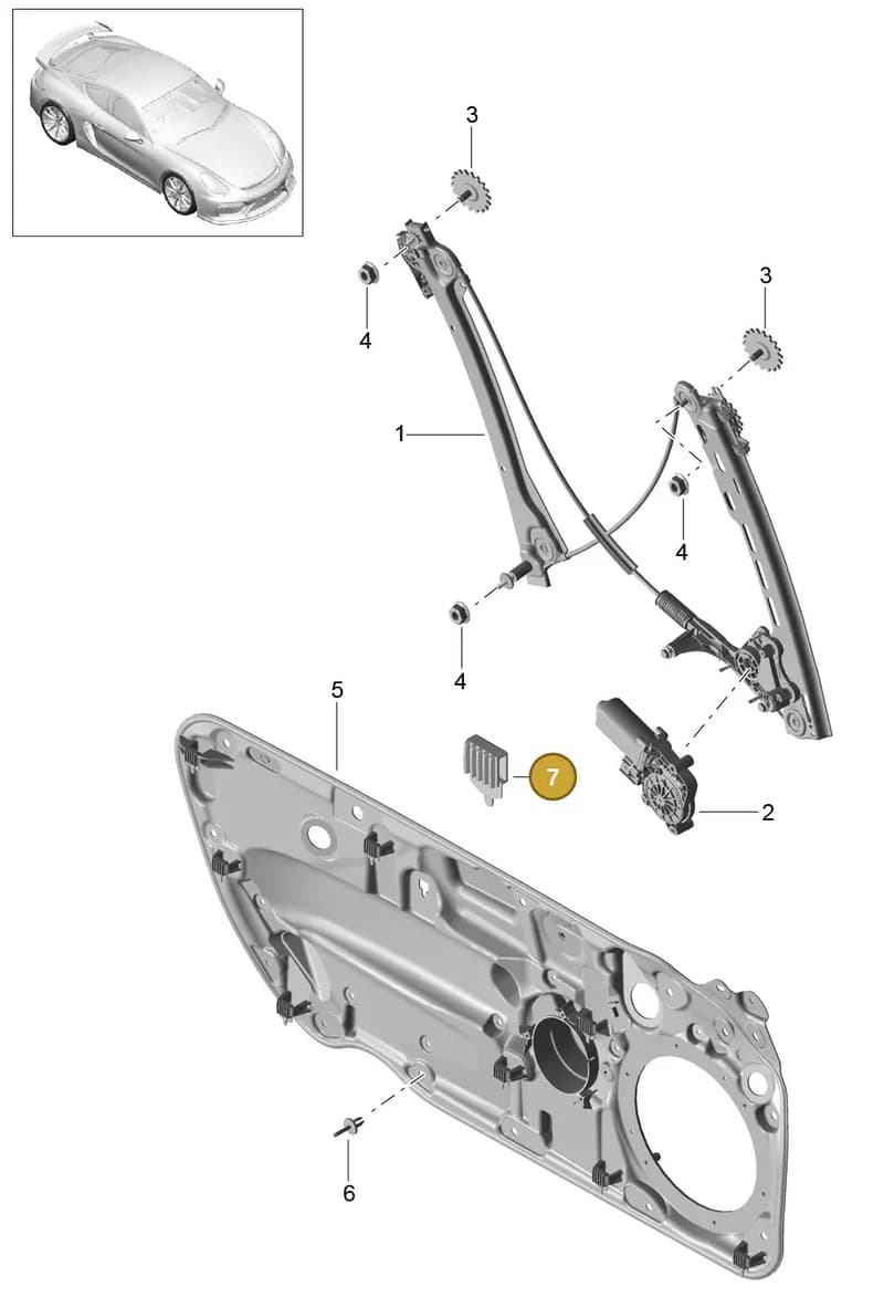 99153755700 — Porsche Cayman GT4 (2015-2016) diagram p45804030, position 7