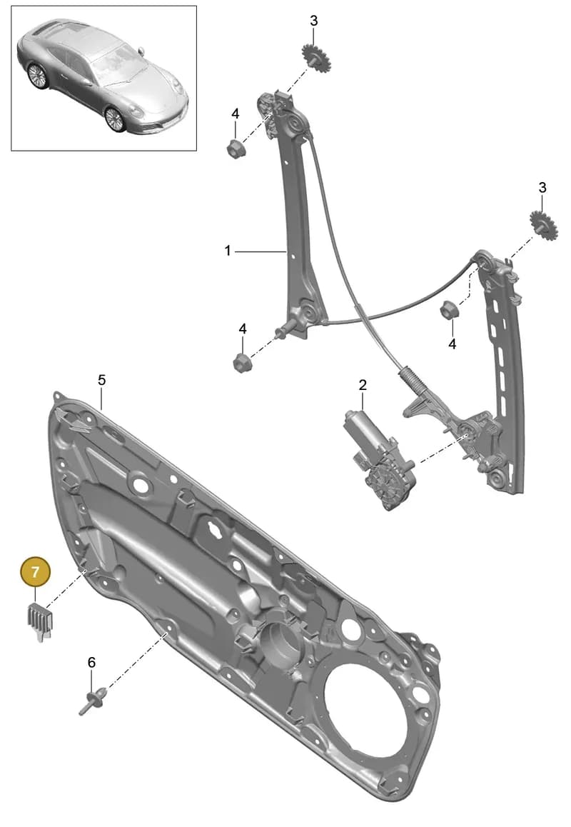 99153755700 — Porsche 911 (2016-2019) diagram p47804030, position 7