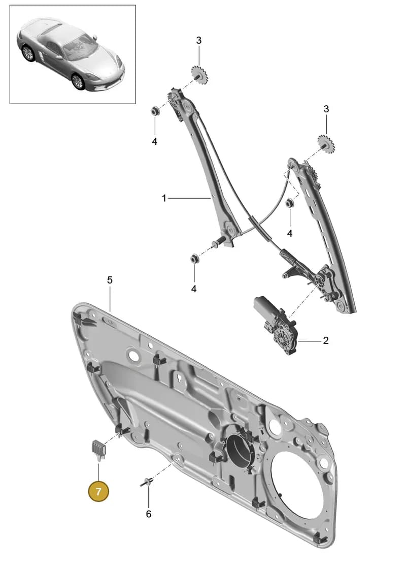 99153755700 — Porsche Boxster (2016-2019) diagram p48804030, position 7