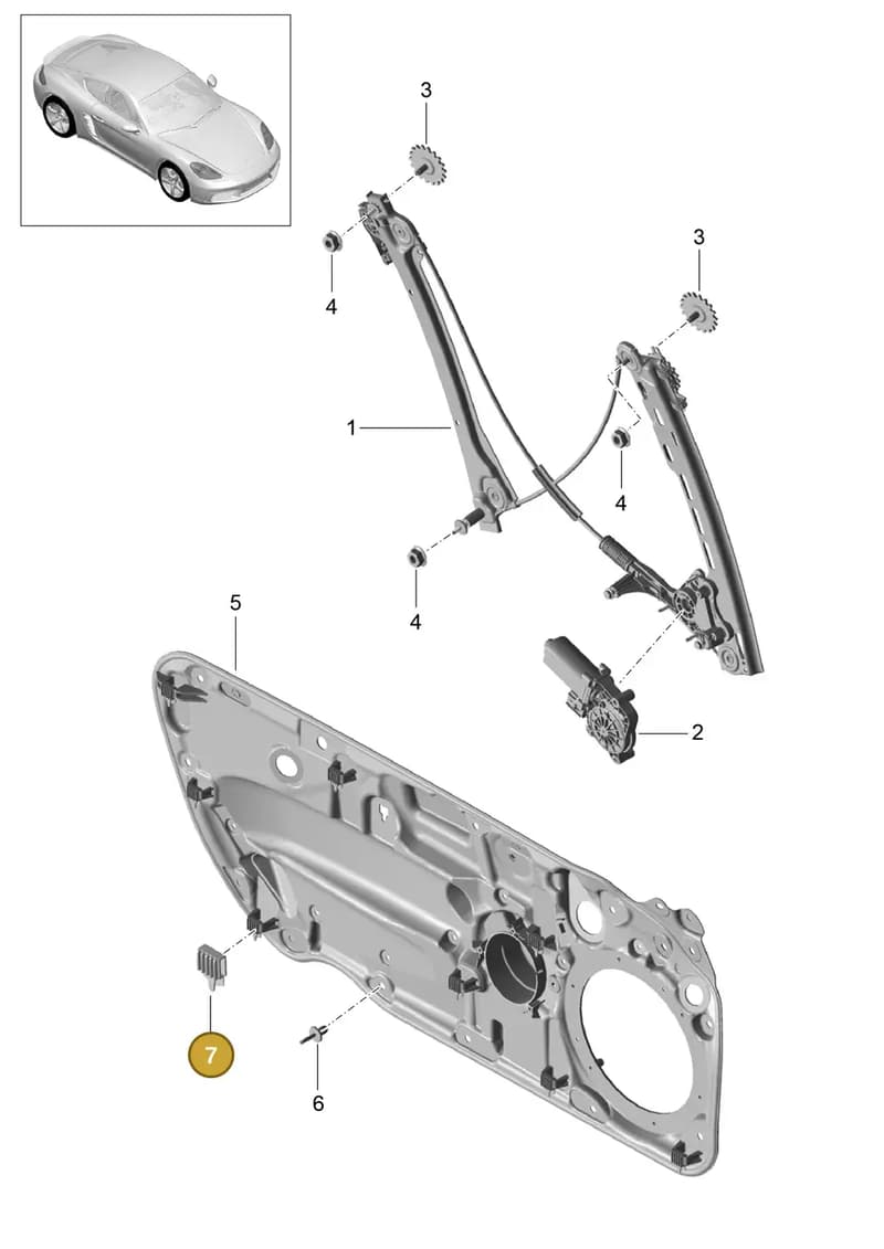 99153755700 — Porsche Cayman (2016-2019) diagram p50804030, position 7