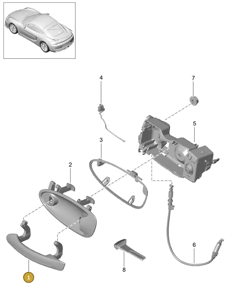 99153761302 — Porsche Cayman GT4 (2015-2016) diagram p45804020, position 1