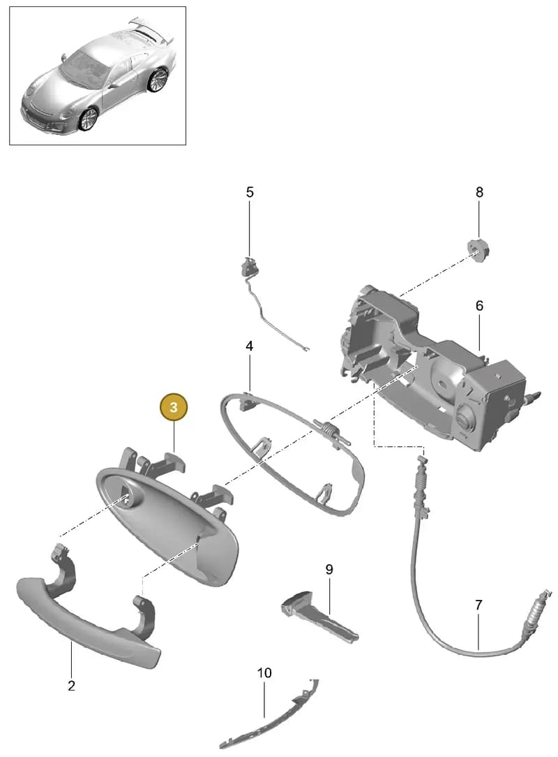99153764505 — Porsche 911 (2013-2020) diagram p41804020, position 3