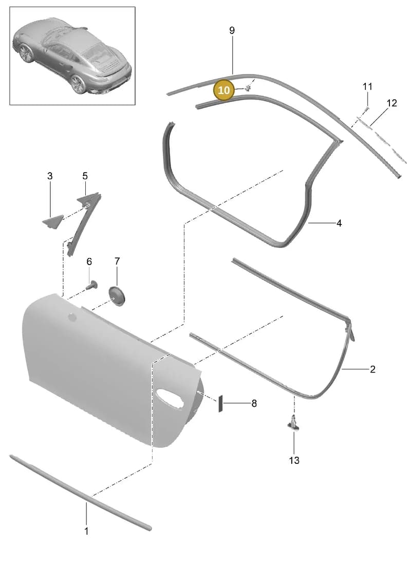 99153767100 — Porsche GT2 RS Clubsport (2013-2020) diagram p42804010, position 10