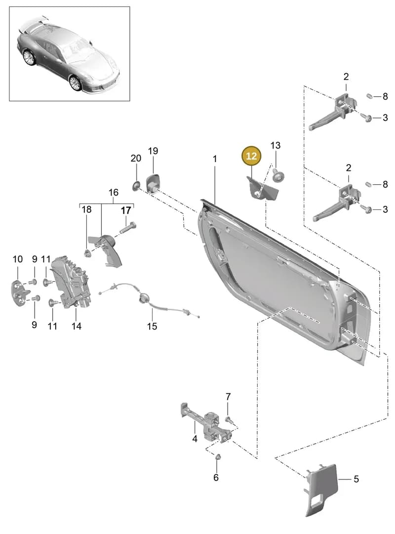 991537832001E0 — Porsche 911 (2013-2020) diagram p41804000, position 12