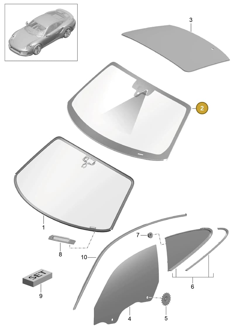 99154191111 — Porsche 911 (2013-2020) diagram p42805000, position 2