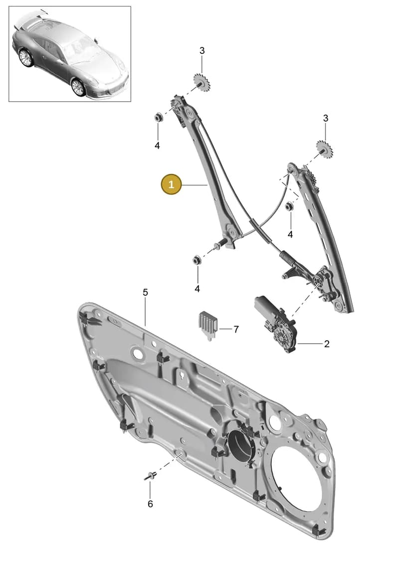 99154297501 — Porsche 911 (2013-2020) diagram p41804030, position 1